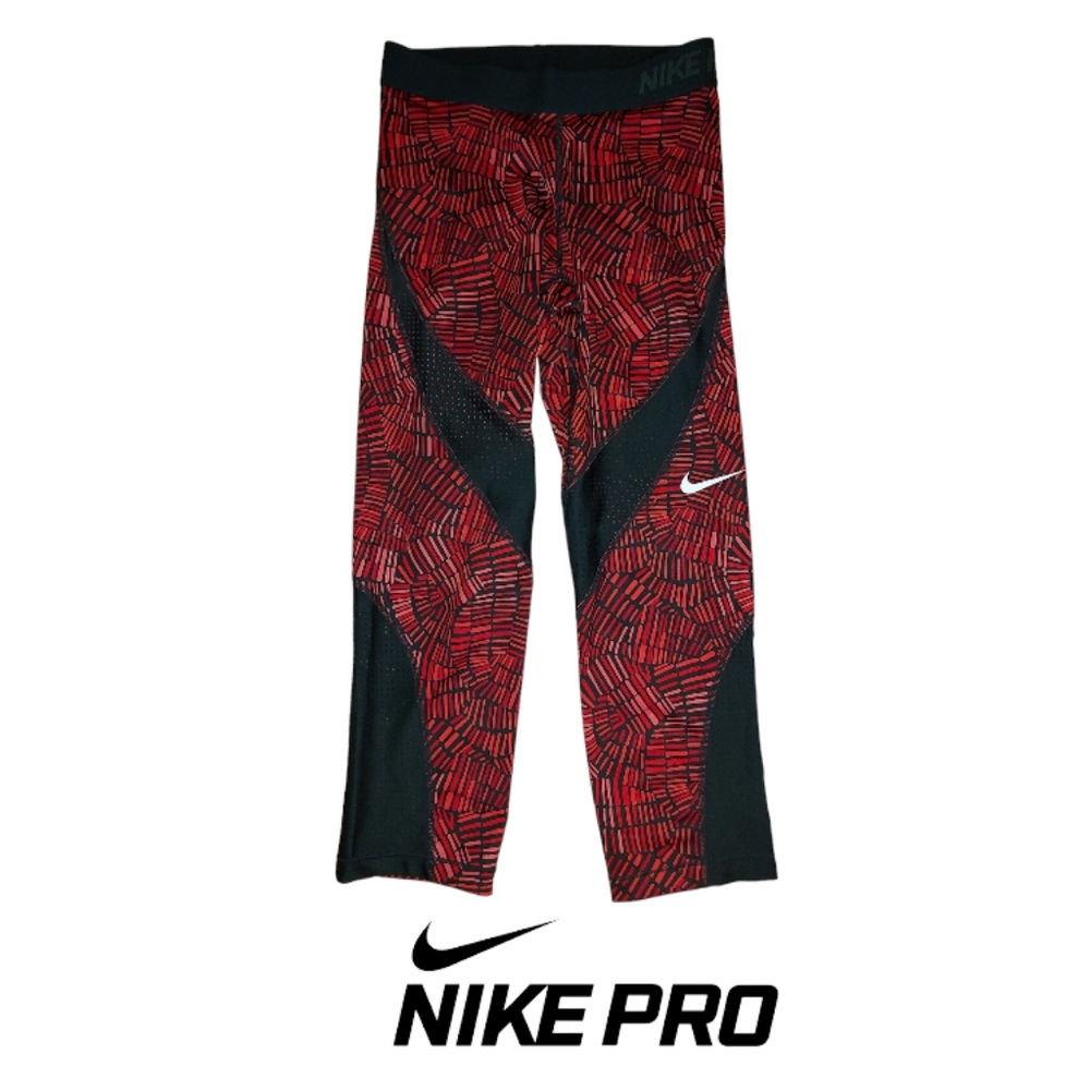 Nike Pro Mesh Crop Red Legging